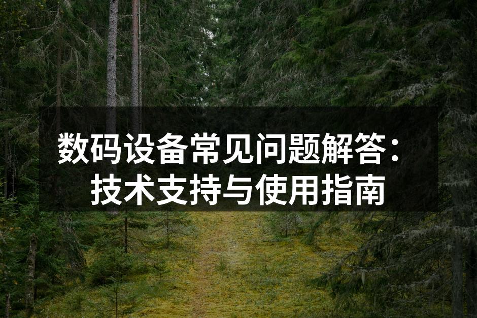 数码设备使用指南图示
